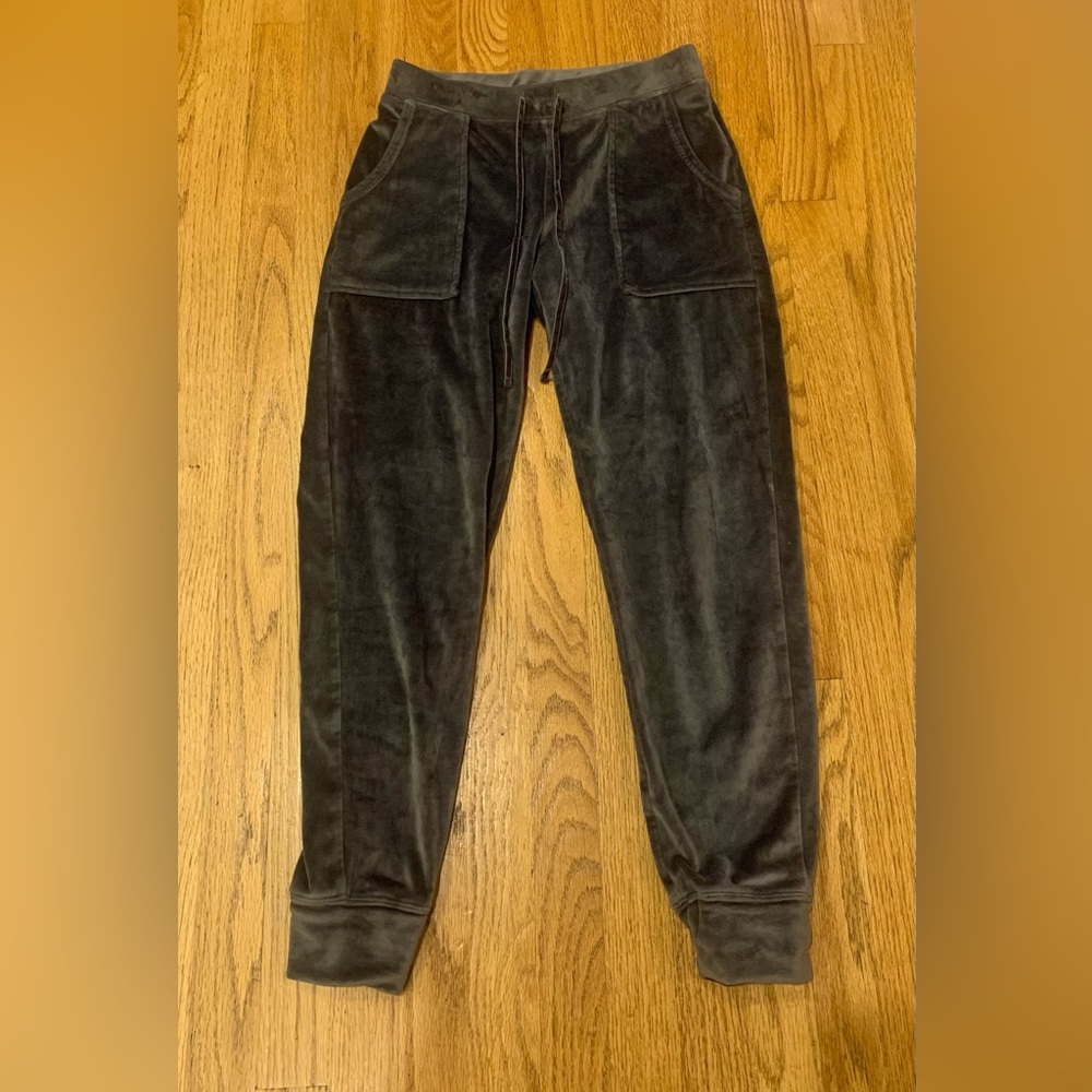 House of Harlow velour gray joggers